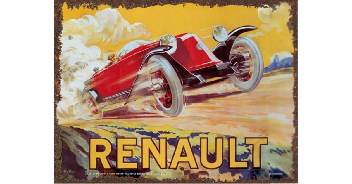Plaque Vintage Renault Garageatelierles Plaques Publicitaires Le Grenier Vintage 